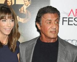 los angeles - nov 9 - jennifer flavine, slyvester stallone Bij de afi fest 2015 gepresenteerd door audi - de 33 première Bij de tcl Chinese theater Aan november 9, 2015 in los engelen, ca foto