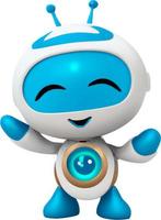 3d illustratie. robot Chatbot icoon logo realistisch ontwerp. foto