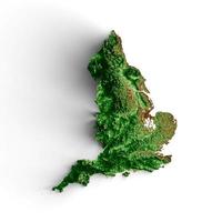 Engeland topografisch kaart 3d realistisch kaart kleur 3d illustratie foto