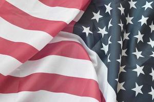 Verenigde staten van Amerika golvend vlag met veel vouwen foto