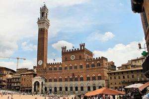 Siena in Italië in 2019. een visie van sienna in Italië foto
