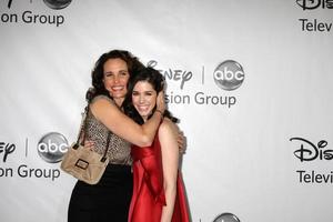 los angeles - jan 10 - andie mcdowell, erica dasher arriveert Bij de abc tca partij winter 2012 Bij langham Huntington hotel Aan januari 10, 2012 in pasadena, ca foto