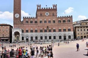 Siena in Italië in 2019. een visie van sienna in Italië foto