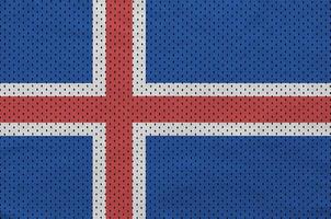 IJsland vlag gedrukt Aan een polyester nylon- sportkleding maas kleding stof foto