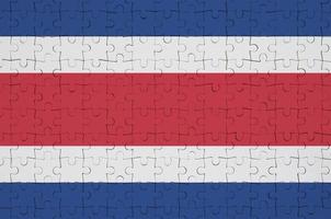 costa rica vlag is afgebeeld Aan een gevouwen puzzel foto