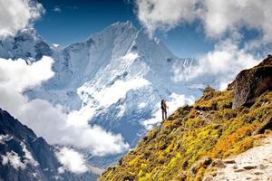 wandelen in de Himalaya-bergen