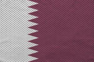 qatar vlag gedrukt Aan een polyester nylon- sportkleding maas kleding stof w foto