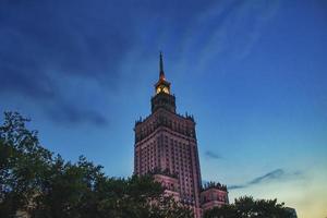 paleis van cultuur en wetenschap in Warschau, Polen foto