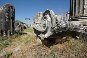 tempel van aphrodite in afrodisis oude stad in aydin, turkiye foto