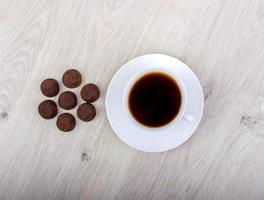 toetje truffel cacao en koffie kop foto