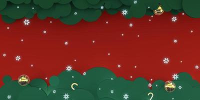 Kerstmis en nieuw jaar achtergrond sneeuwvlok sjabloon lucht en wolken 3d illustratie foto