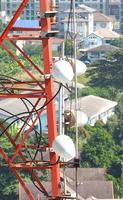 telecommunicatieverbinding toren detailopname . foto
