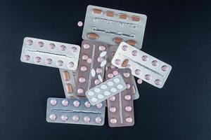 capsules tablets in een blaar pak foto
