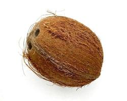 kokosnoot geïsoleerd Aan wit achtergrond. foto