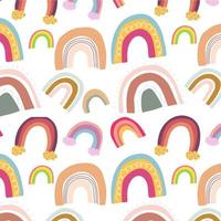 mooi schattig regenboog naadloos patroon met meerdere modellen voor decoratie en textiel foto
