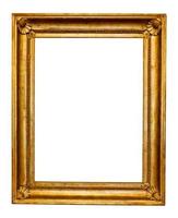 gouden vintage frame geïsoleerd op een witte achtergrond foto
