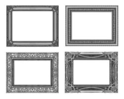 set 4 vintage grijs frame met lege ruimte, uitknippad foto