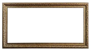 gouden oud frame, geïsoleerd op wit foto