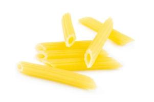 pasta pennine Aan wit achtergrond foto