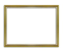 antiek gouden frame geïsoleerd op de witte achtergrond