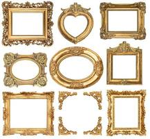 gouden frames. antieke voorwerpen in barokstijl