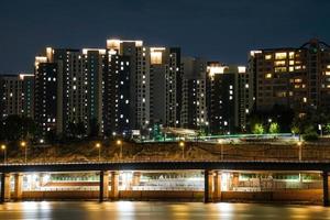 nacht visie in de omgeving van nodeul eiland in seoel, Korea foto