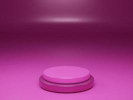 3d roze podium staan voor uw Product tonen foto