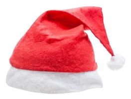 Kerstmis rood de kerstman claus hoed geïsoleerd Aan wit foto