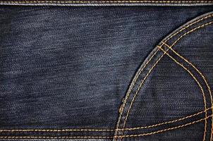 de structuur van zwart denim kleding foto