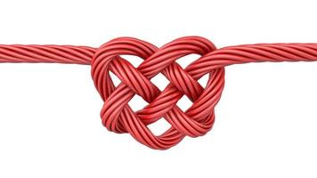rode hartvormige knoop