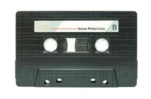 cassettebandje op wit wordt geïsoleerd foto
