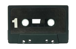 cassettebandje op wit wordt geïsoleerd foto