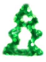 groen Kerstmis lichten Spar boom bokeh - een helder bokeh achtergrond gemaakt door Kerstmis lichten foto