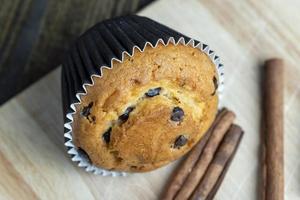 koekje met chocola stukken, dichtbij omhoog foto