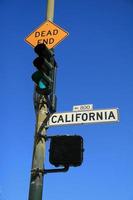 Californië straatnaambord en licht