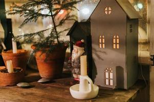 Kerstmis tijd huis decor interieur foto