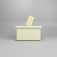 stemmen politiek Holding verkiezing concept. 3d renderen foto