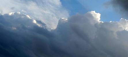 blauw kleur lucht Doorzichtig visie achtergrond met wolk achter de zon foto