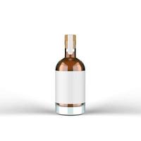 cognac glas fles 3d renderen foto