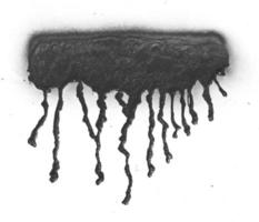 zwarte verf inkt druipt op een witte achtergrond