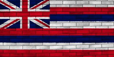 Hawaii vlag Aan de textuur. concept collage. foto
