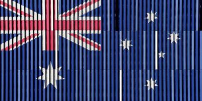 Australisch vlag Aan de textuur. concept collage. foto