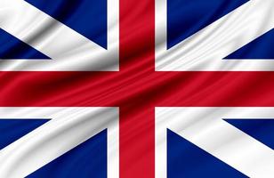 3d illustratie vlag van Verenigde koninkrijk. dichtbij omhoog golvend vlag van Verenigde koninkrijk. vlag symbolen van Verenigde koninkrijk. foto