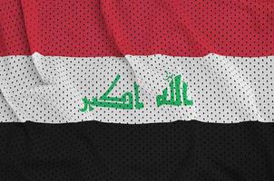 Irak vlag gedrukt Aan een polyester nylon- sportkleding maas kleding stof wi foto