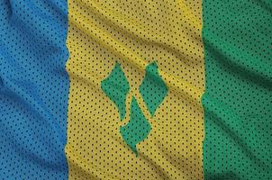 heilige vincent en de grenadines vlag gedrukt Aan een polyester nyl foto