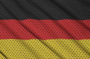 Duitsland vlag gedrukt Aan een polyester nylon- sportkleding maas kleding stof foto