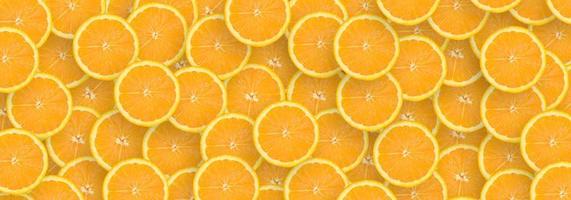 patroon van sinaasappel citrus plakjes. citrus plat leggen foto