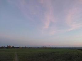 ochtend- en nacht panorama van dageraad foto