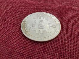 symbool van de eerste cryptogeld bitcoin foto