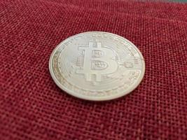 symbool van de eerste cryptogeld bitcoin foto